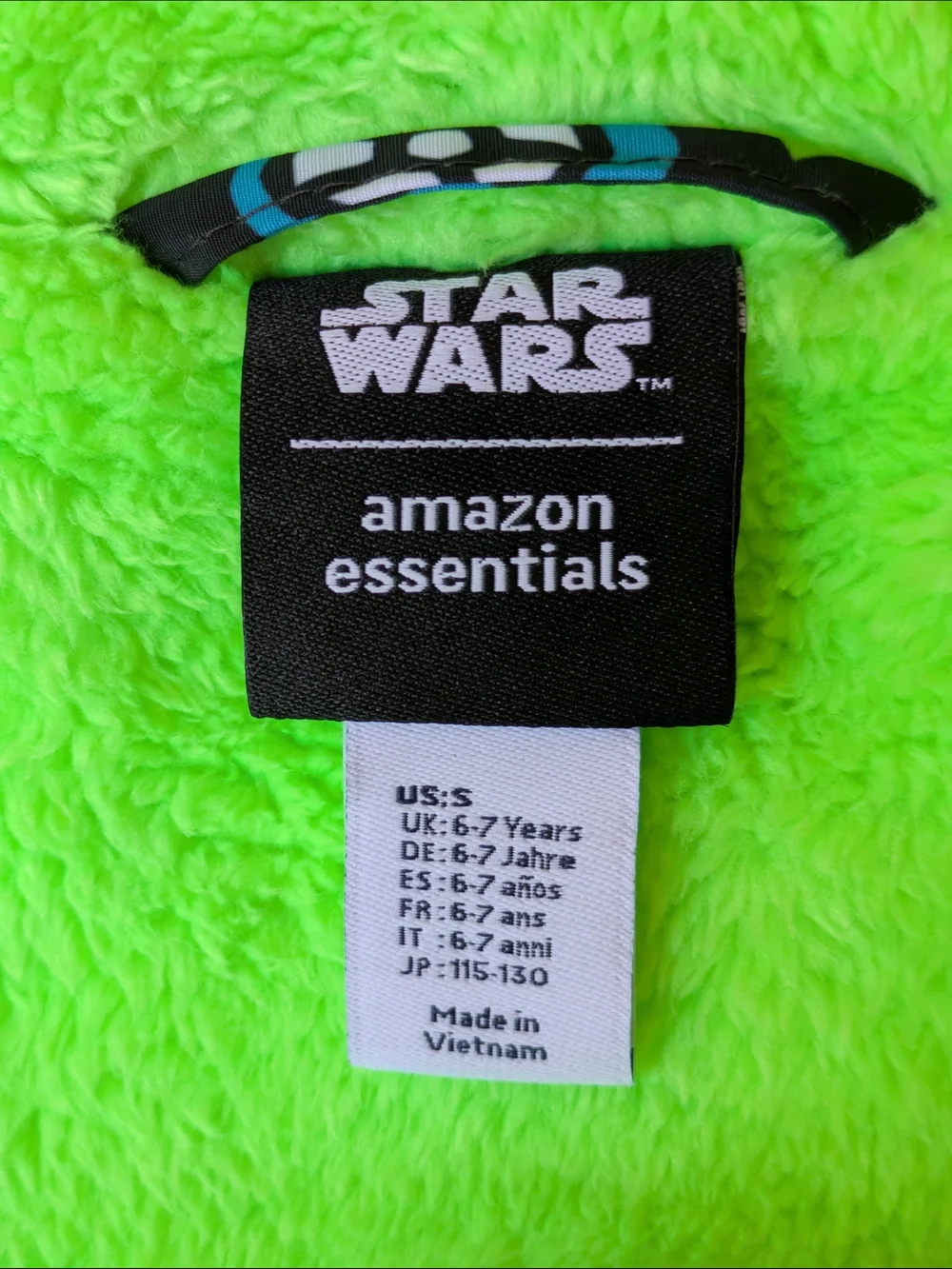Star Wars Black Jacket with Green and Blue Graphic Print Sz S New